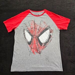 Spider-Man Web Slinger Gray Short Sleeve Cotton T-Shirt Men's L